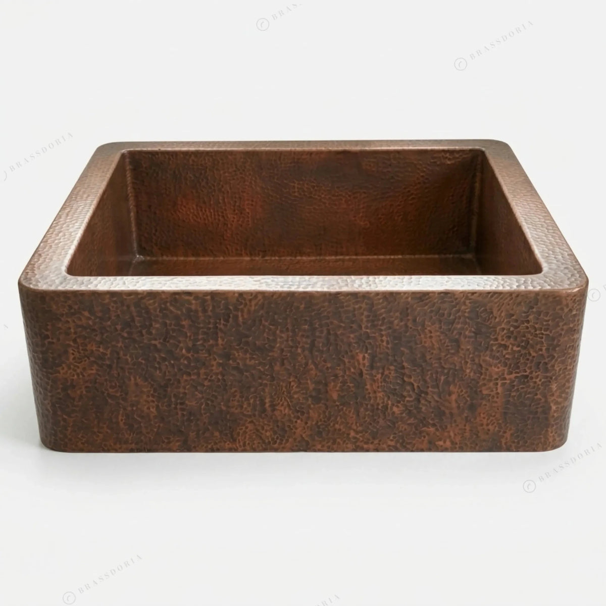 Single Apron Copper Farmhouse Sink – Lona - BRASSDORIA