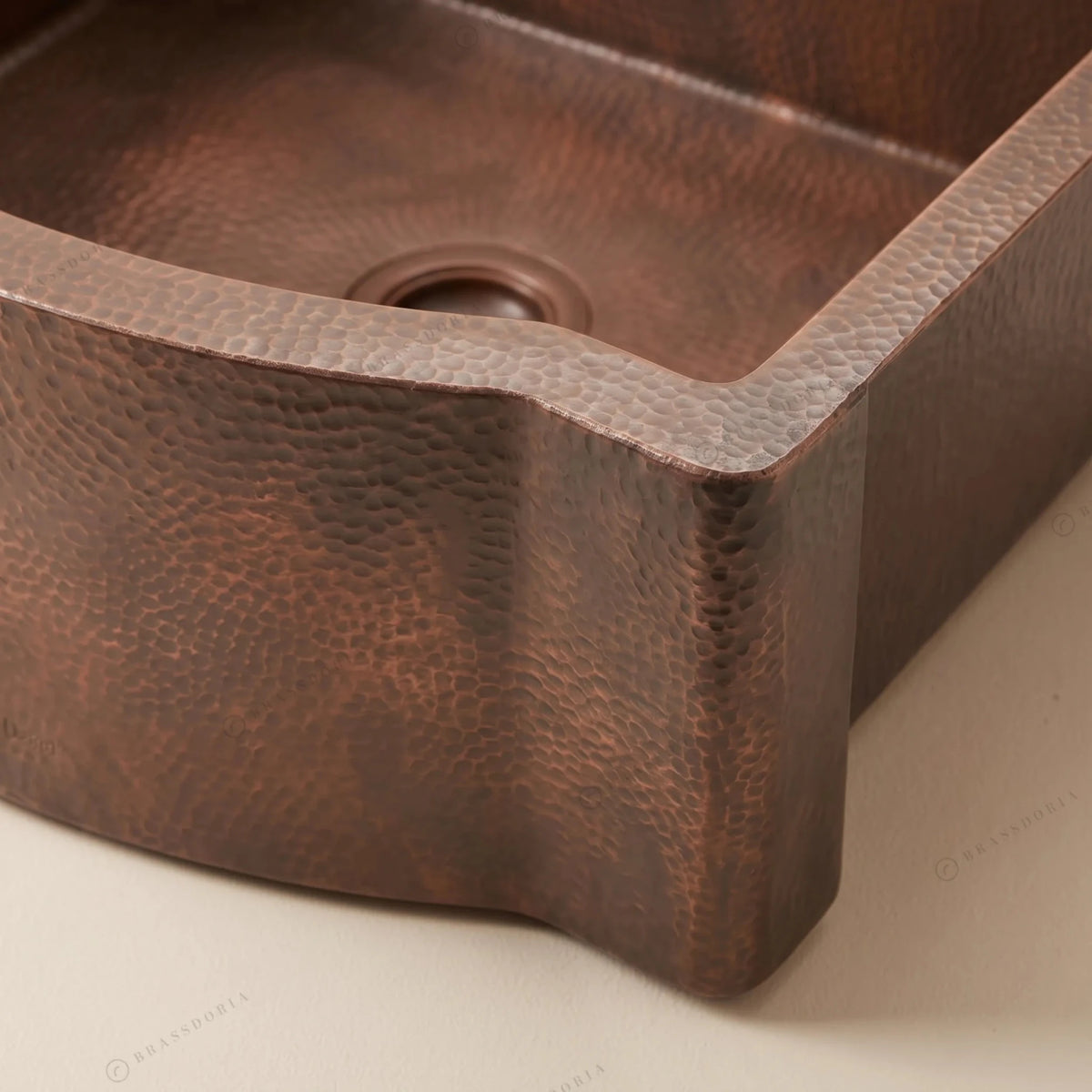 Single Basin Patina Copper Farmhouse Sink – Grande - BRASSDORIA