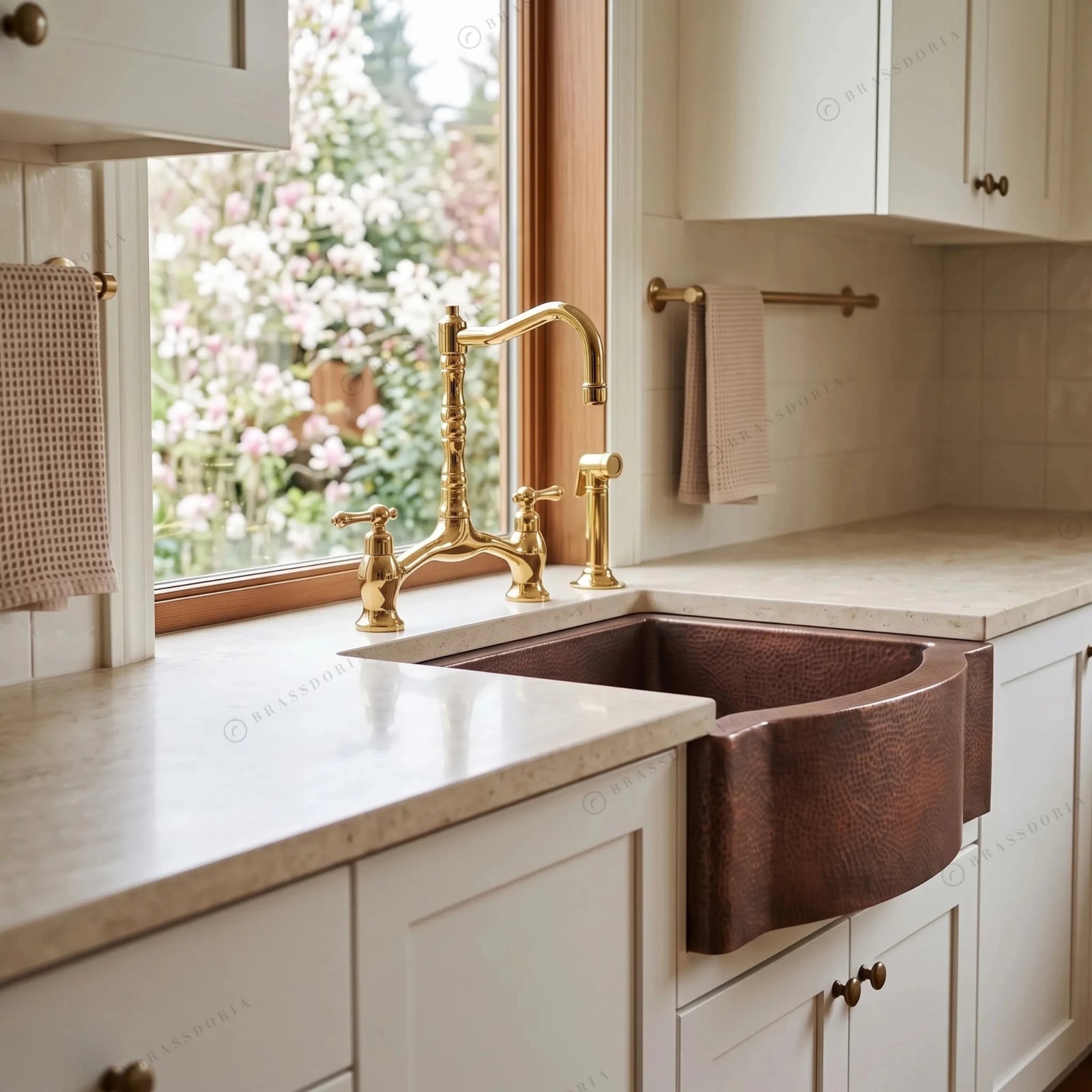 Single Basin Patina Copper Farmhouse Sink – Grande - BRASSDORIA