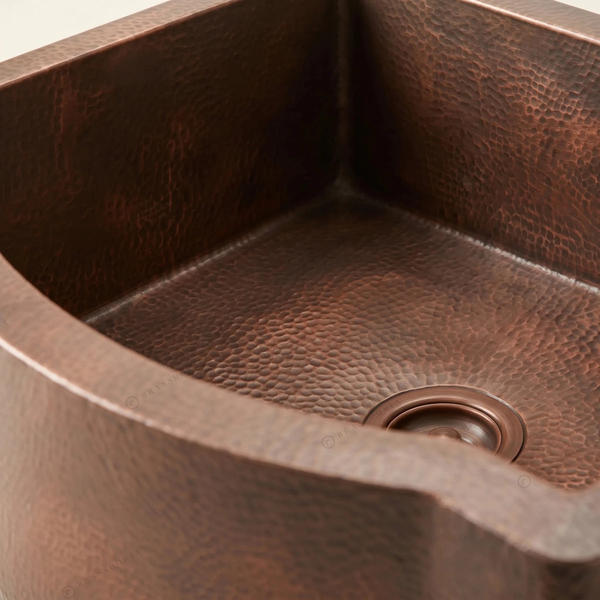 Single Basin Patina Copper Farmhouse Sink – Grande - BRASSDORIA