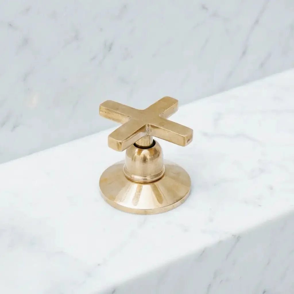 Snake Style Widespread 3 Holes Solid Unlacquered Brass Faucet - BRASSDORIA