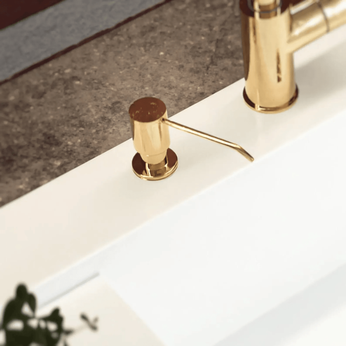 Soap Dispenser Set, Unlacquered Brass Soap Dispenser, Solid Brass Dish Soap Dispenser - BRASSDORIA