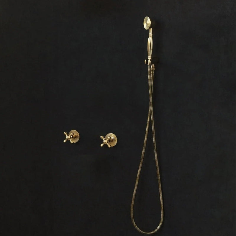 Solid Brass Concealed Shower – Handheld Shower - BRASSDORIA
