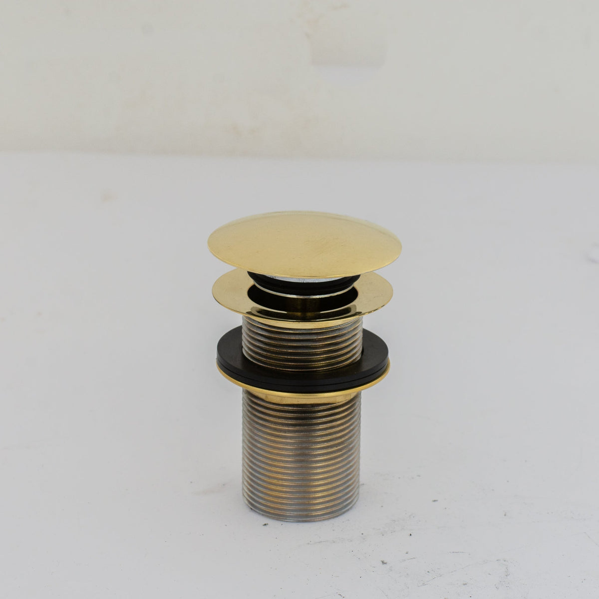 Solid Brass Drain, Push Up Button - BRASSDORIA