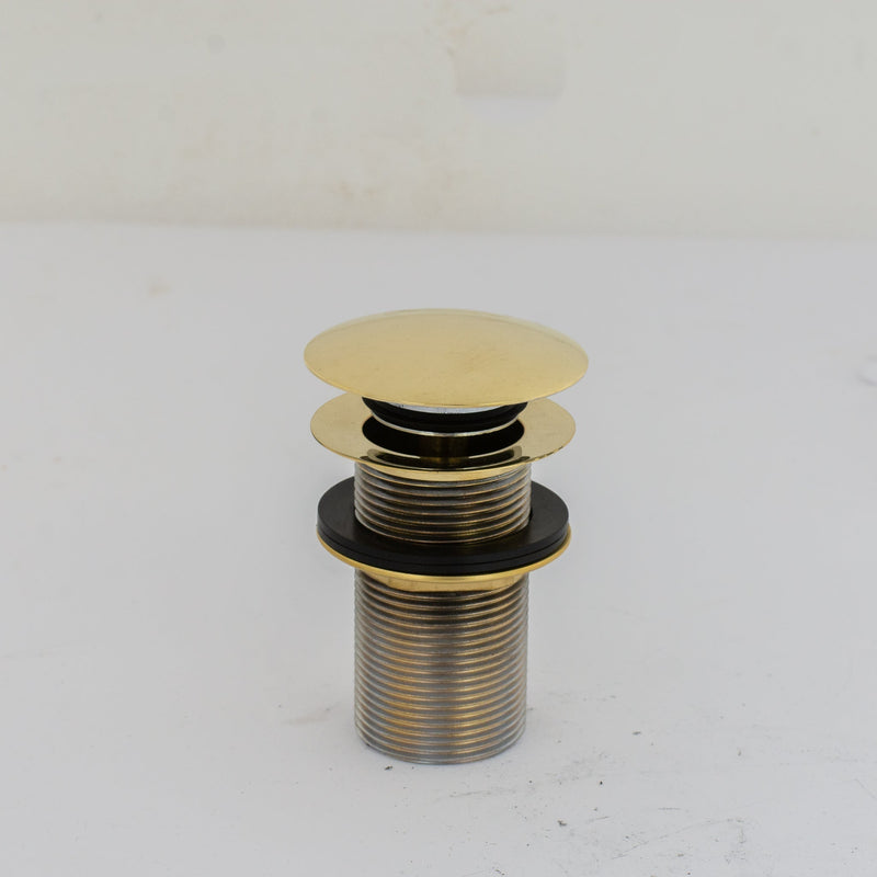 Solid Brass Drain, Push Up Button - BRASSDORIA
