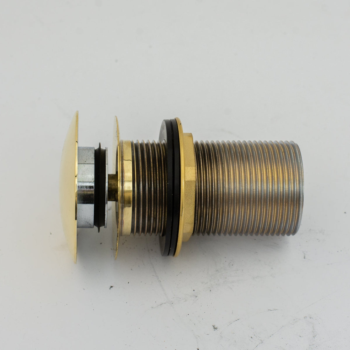 Solid Brass Drain, Push Up Button - BRASSDORIA