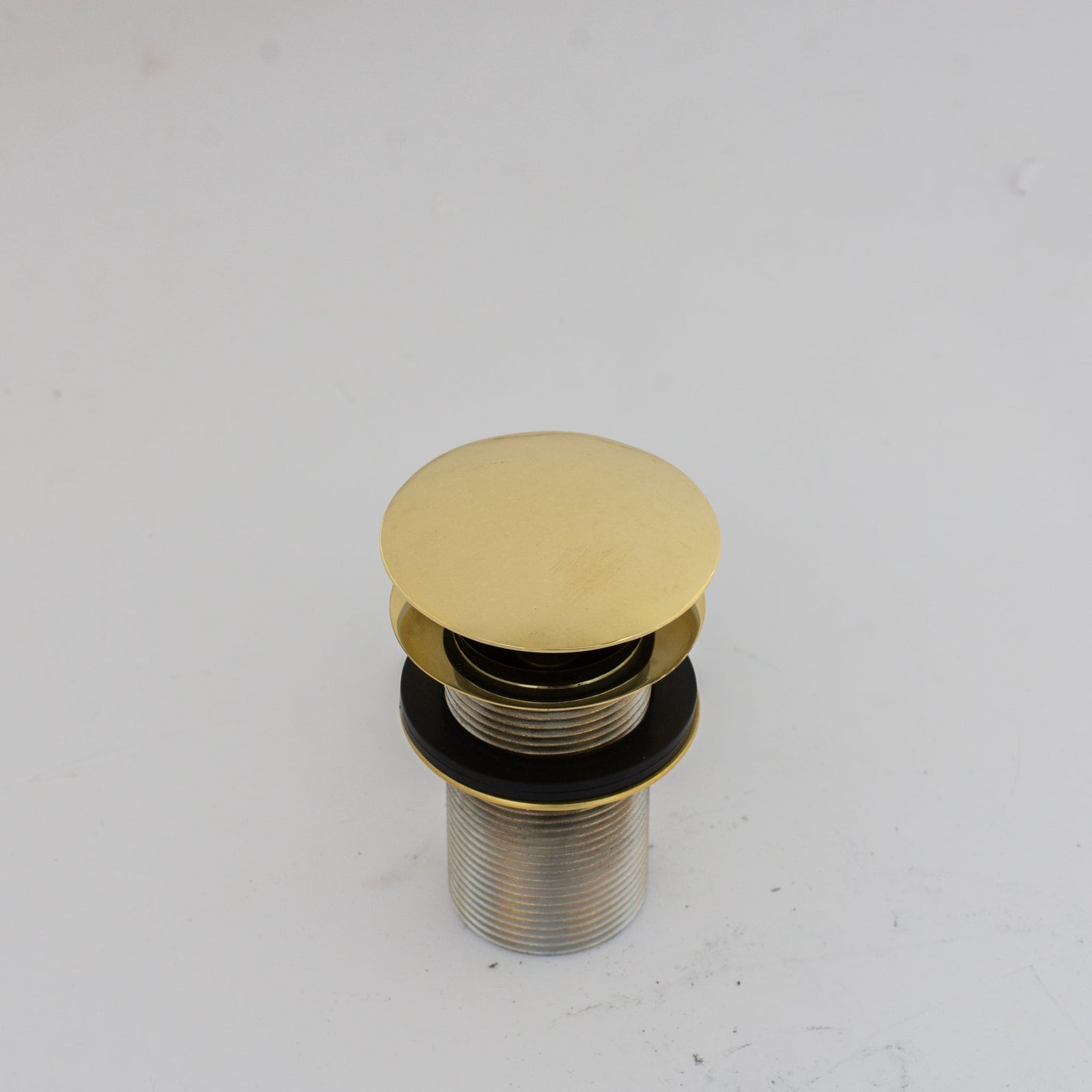 Solid Brass Drain, Push Up Button - BRASSDORIA