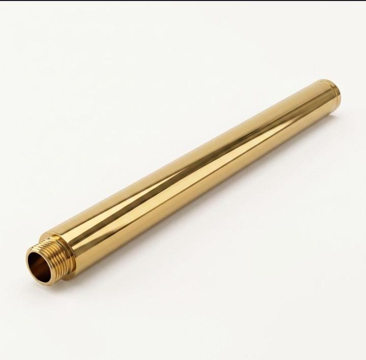 solid brass extension 15", Personalized Shower Arm Extension, Custom Shower Extension, Handmade Brass Shower Arm, Custom Length Shower Riser, Made to Order - BRASSDORIA