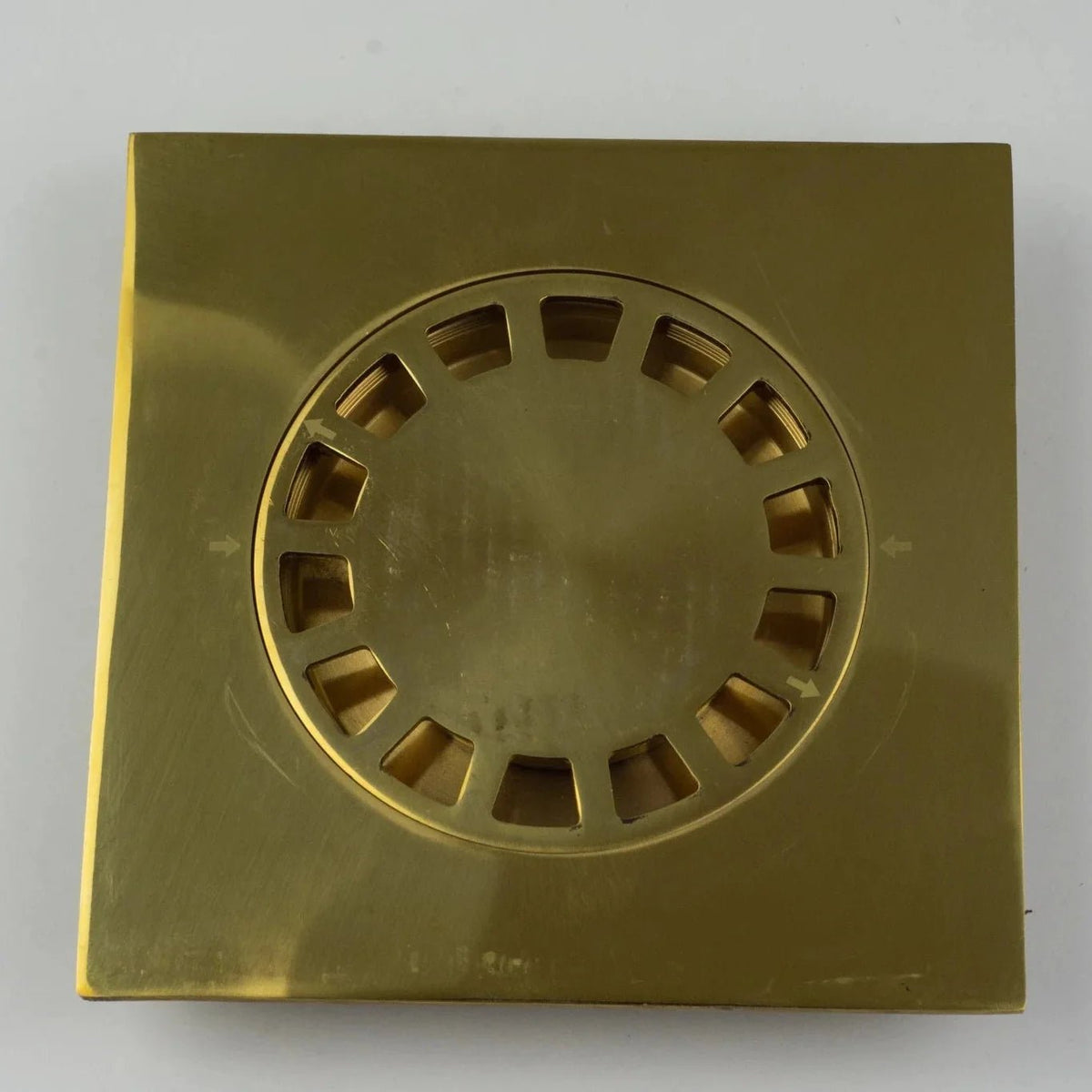 Solid Brass Floor Drain, Unlacquered Square Shower Drain - BRASSDORIA