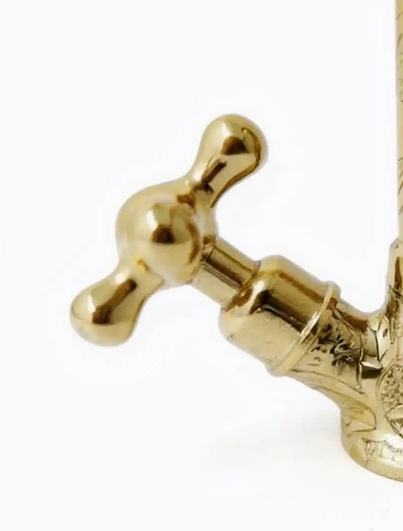 Solid Brass Gooseneck Faucet for Bathroom - BRASSDORIA