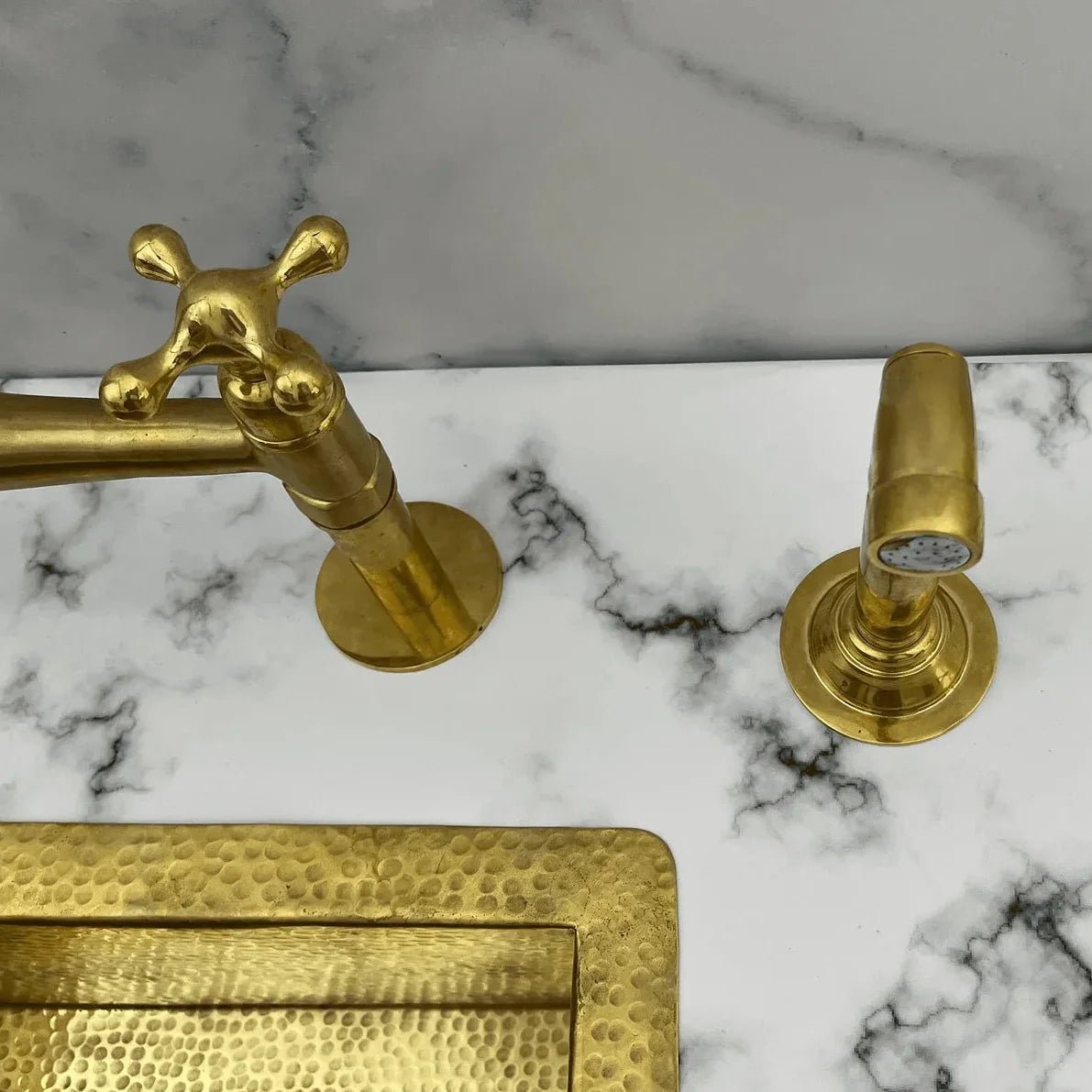 Solid Brass Kitchen Hand Sprayer, Side Sprayer - BRASSDORIA