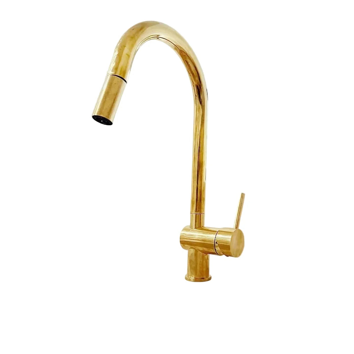 Solid Brass Pull Down Kitchen Faucet, Single Hole Kitchen Faucet - BRASSDORIA