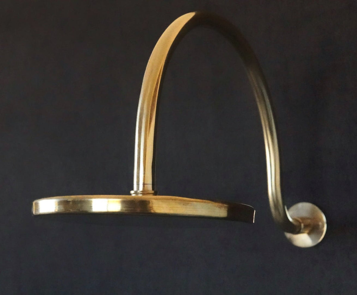 Solid Brass Rainfall Shower, Unlacquered Brass Shower Set - BRASSDORIA