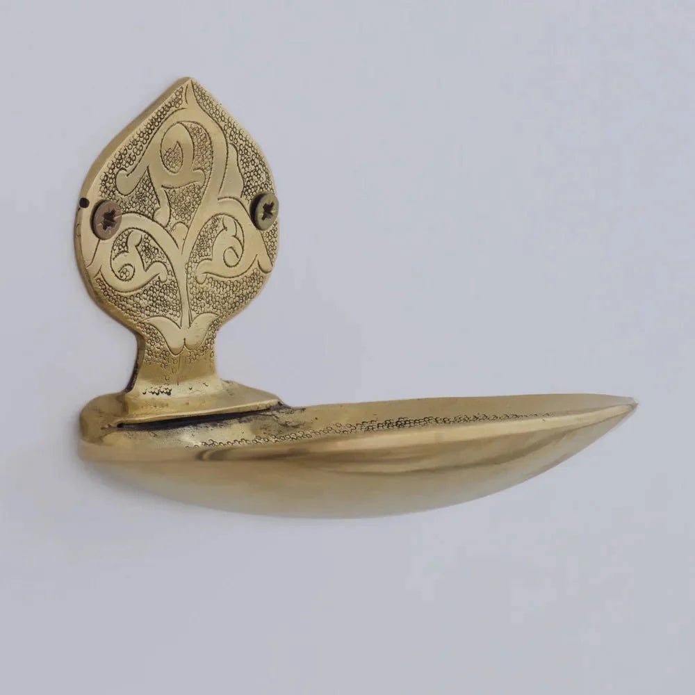 Solid Brass Soap Holder, Handcrafted Wall Soap Dish - BRASSDORIA