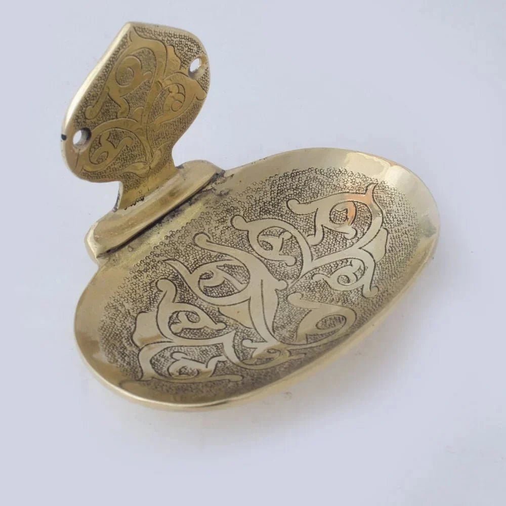 Solid Brass Soap Holder, Handcrafted Wall Soap Dish - BRASSDORIA