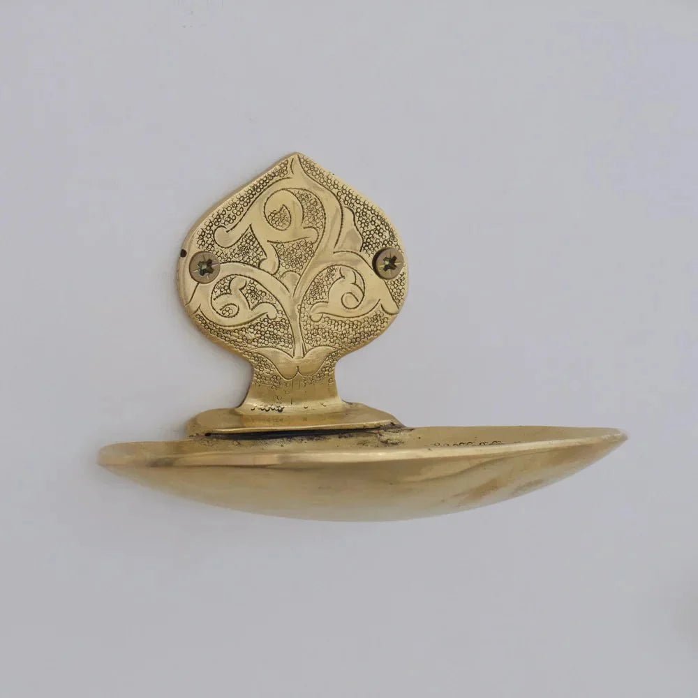 Solid Brass Soap Holder, Handcrafted Wall Soap Dish - BRASSDORIA