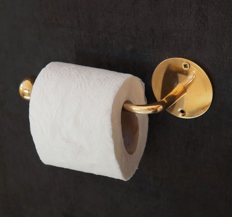Solid Brass Toilet Paper Holder - BRASSDORIA