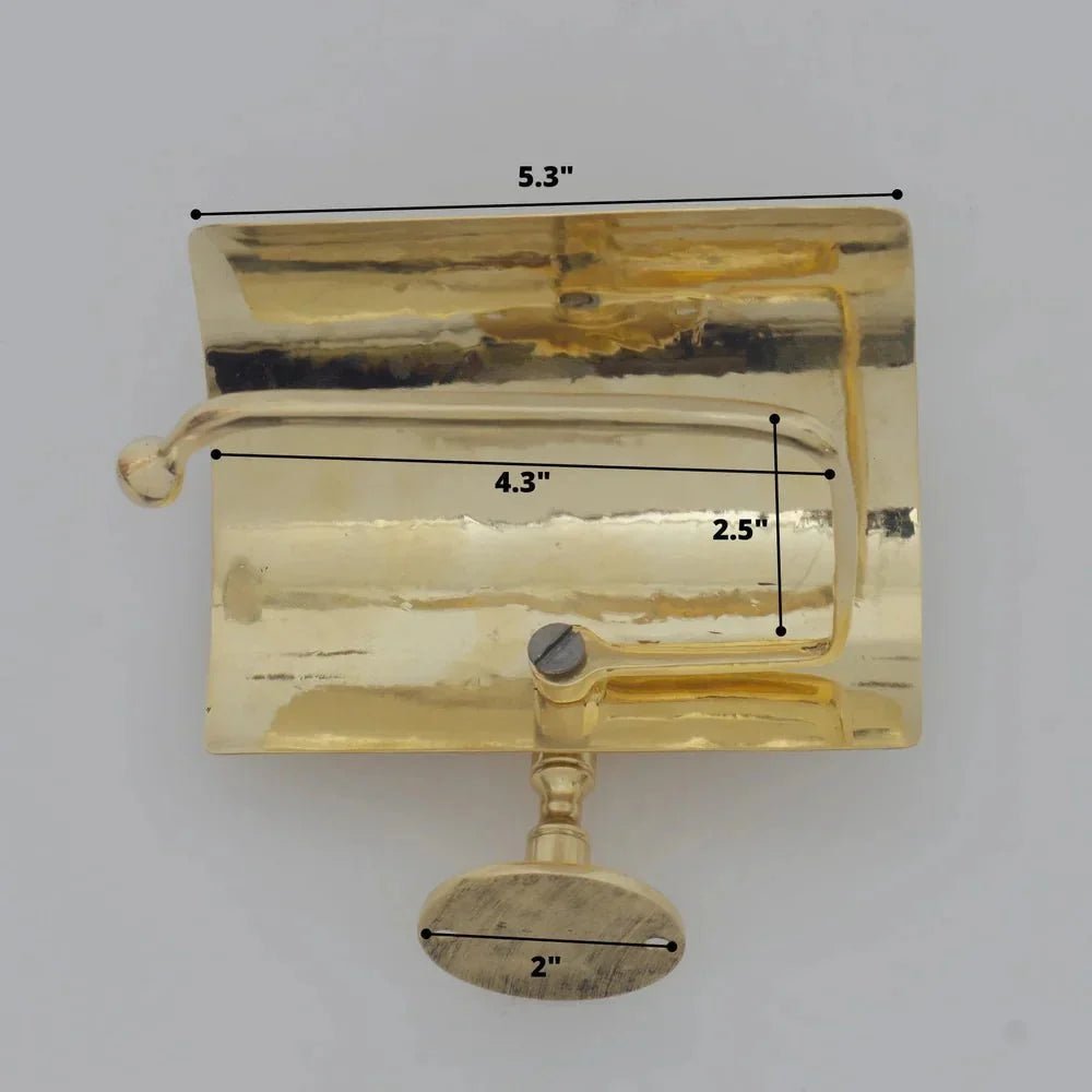 Solid Brass Toilet Paper Holder, Handcrafted Powder Room Roll Holder - BRASSDORIA