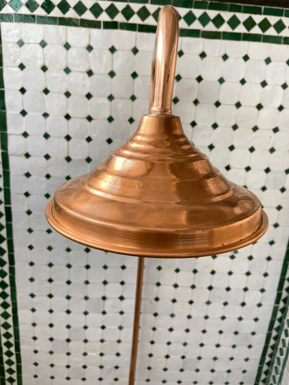 Solid Copper Shower System | Wall Mounted Exposed Rainfall Shower - BRASSDORIA