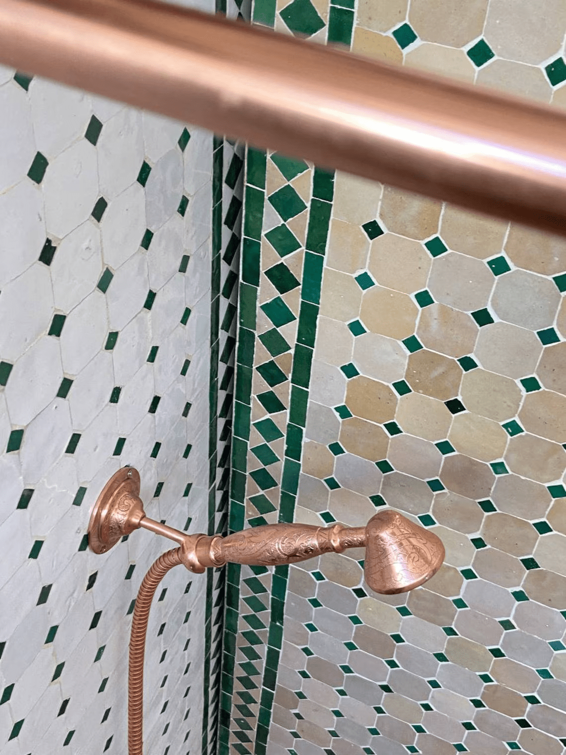 Solid Copper Shower System | Wall Mounted Exposed Rainfall Shower - BRASSDORIA