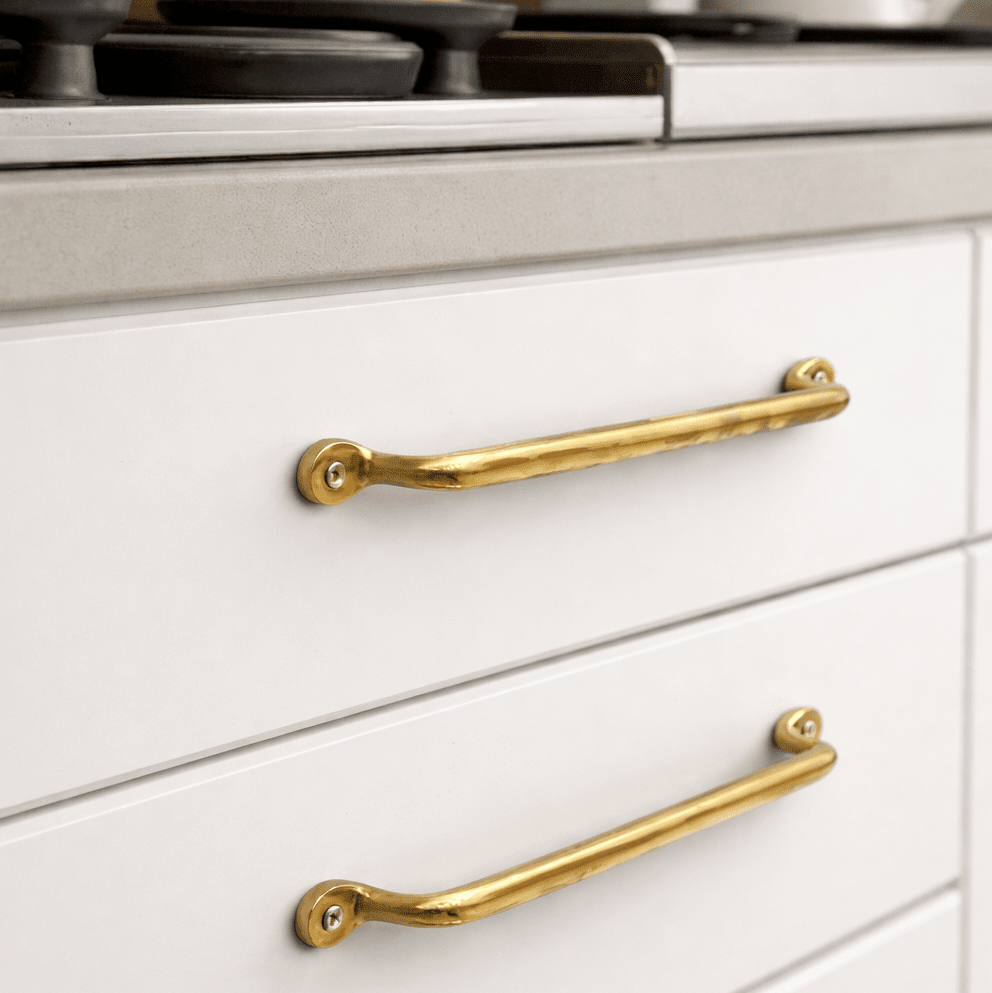Solid Unlacquered Brass Cabinet Pulls - BRASSDORIA