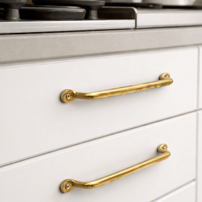 Solid Unlacquered Brass Cabinet Pulls - BRASSDORIA