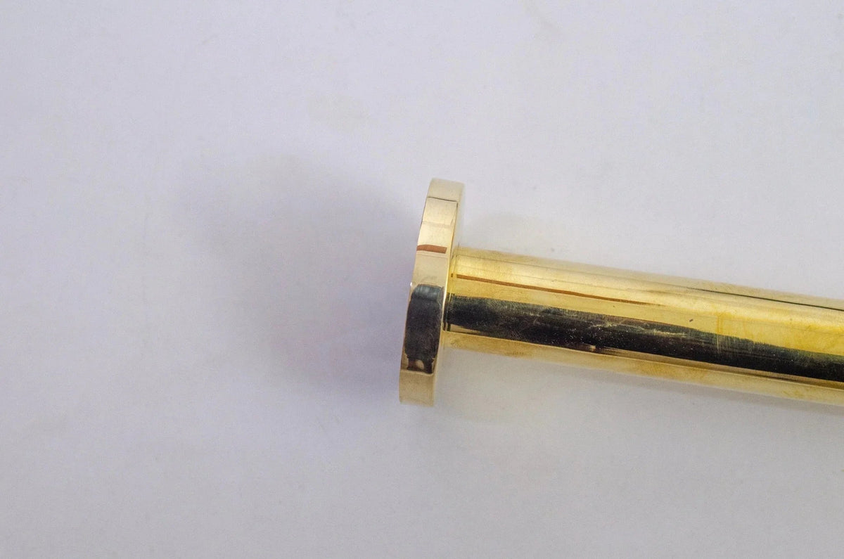 Solid Unlacquered Brass P-trap and Sink Stopper, Push Up Button, Pop Up Drain, Brass Water Trap - BRASSDORIA
