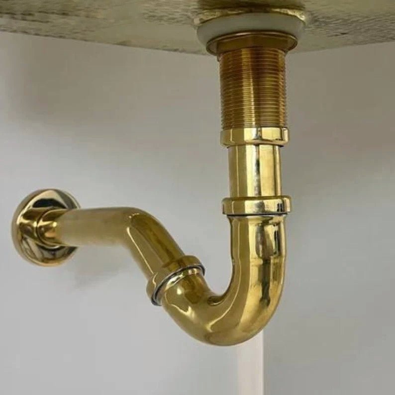 Solid Unlacquered Brass S-trap , Brass Water Trap - BRASSDORIA