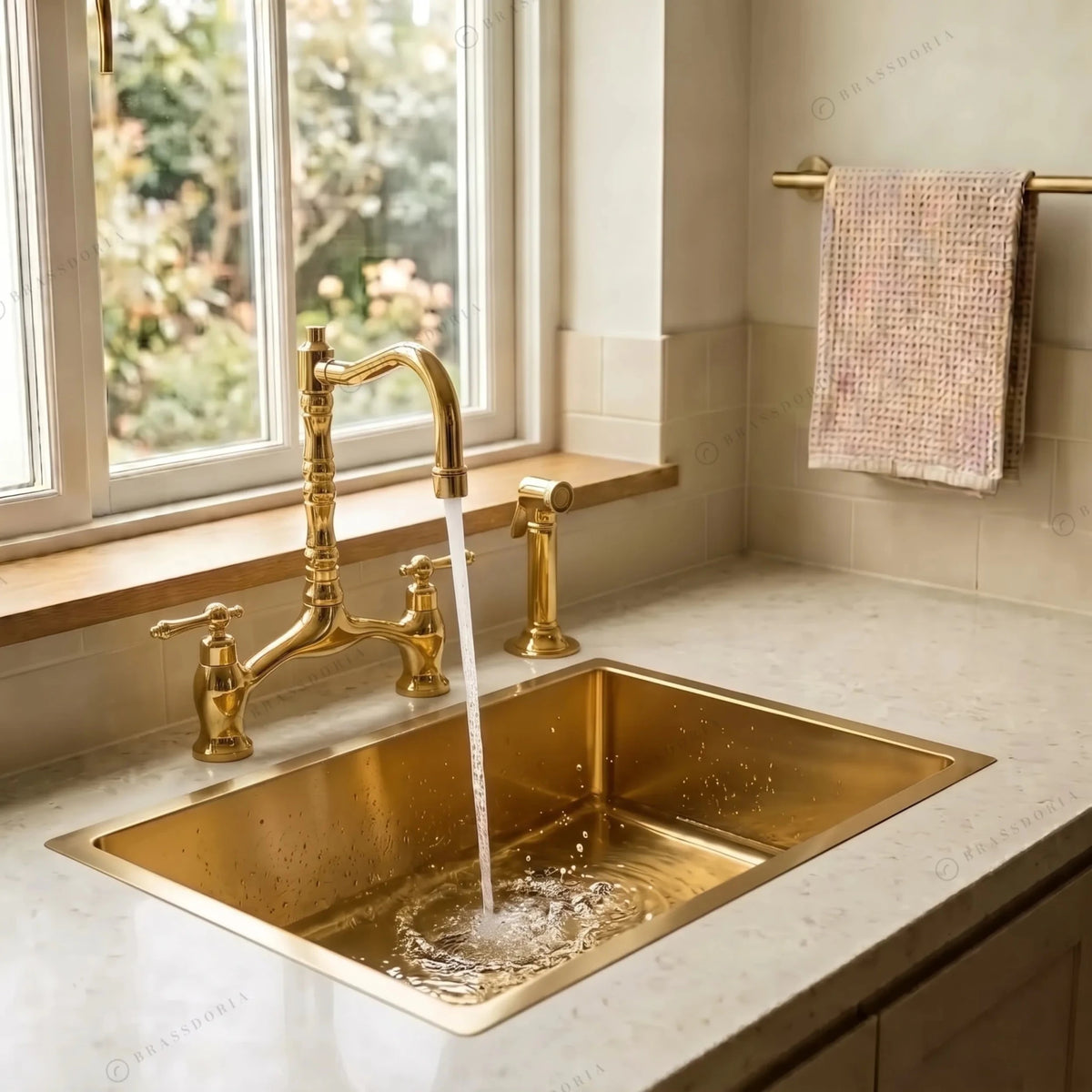 Solid Unlacquered Brass Undermount Sink – Kitchen Bar & Island Basin - BRASSDORIA
