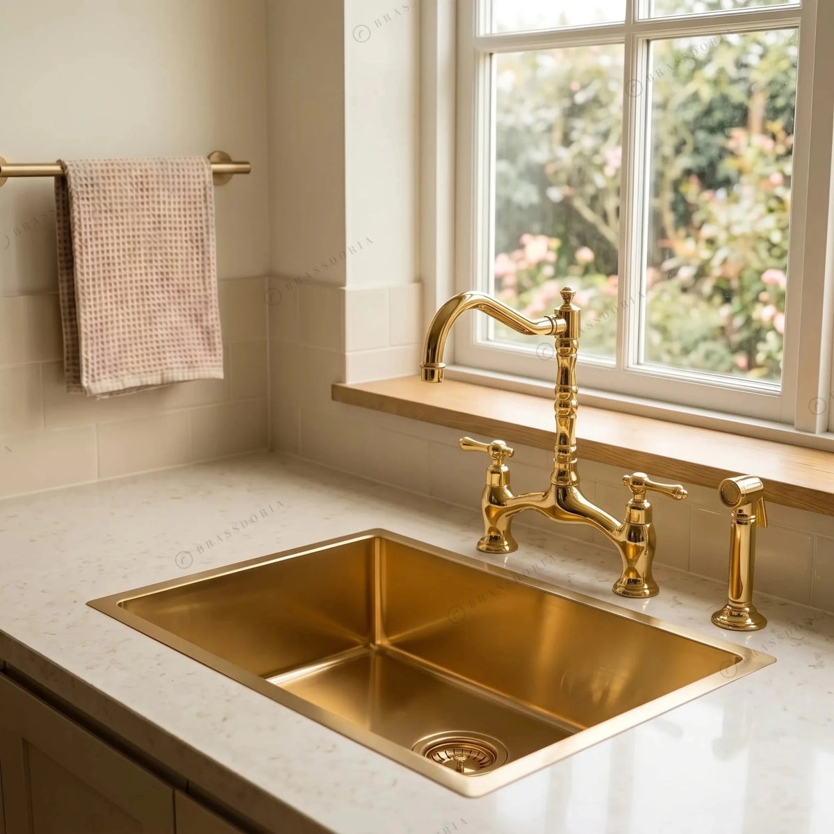 Solid Unlacquered Brass Undermount Sink – Kitchen Bar & Island Basin - BRASSDORIA