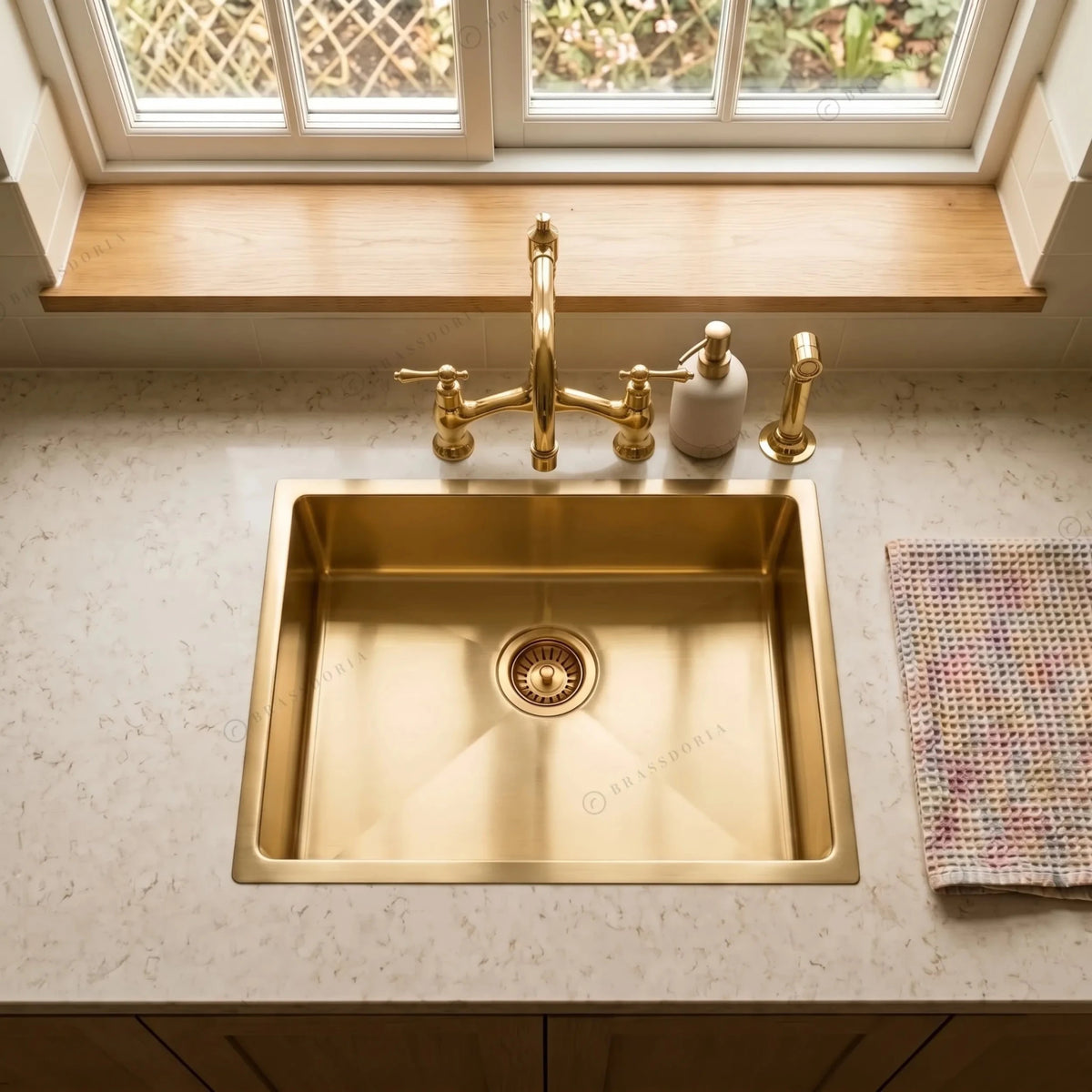 Solid Unlacquered Brass Undermount Sink – Kitchen Bar & Island Basin - BRASSDORIA