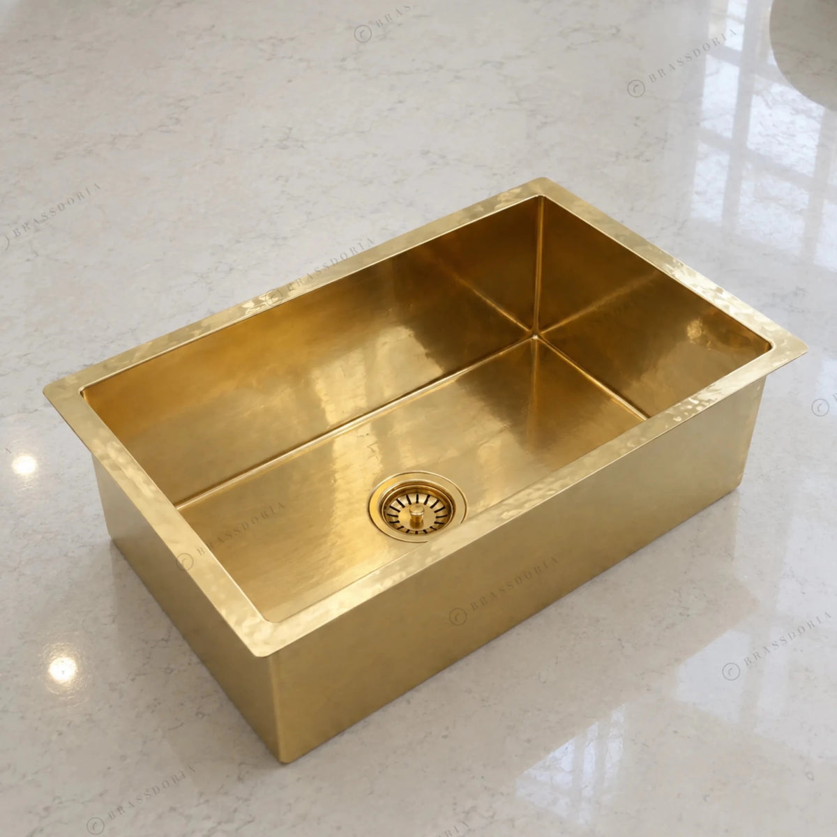 Solid Unlacquered Brass Undermount Sink – Kitchen Bar & Island Basin - BRASSDORIA