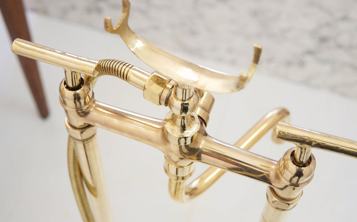 The Classic English Style Telephone Tub Filler, Brass Freestanding Filler - BRASSDORIA