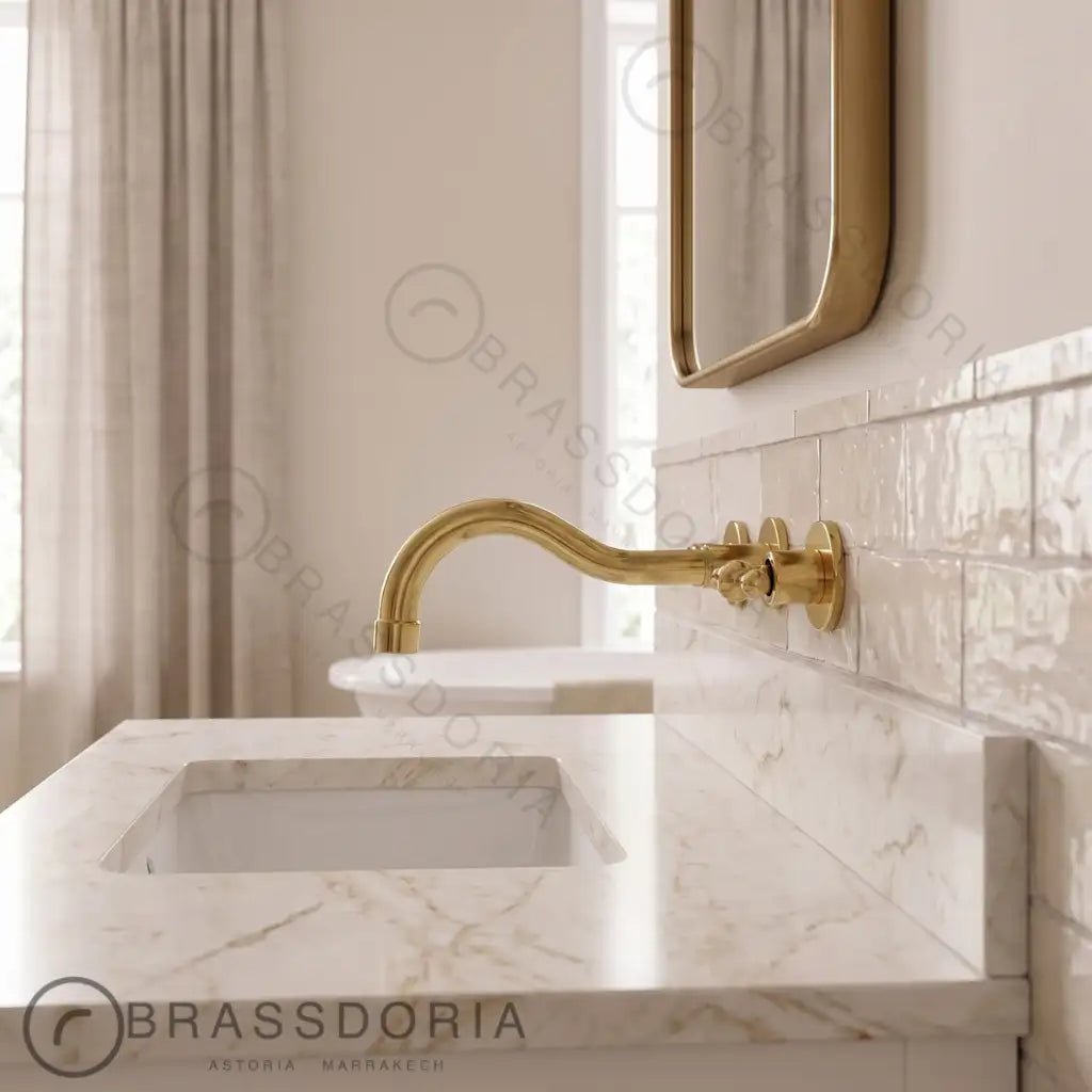Tub Filler Faucet - Wall Mount Tub Filler - BRASSDORIA