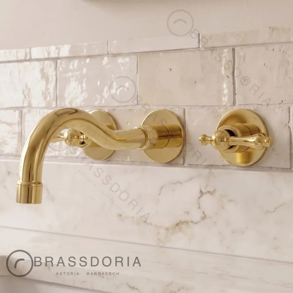 Tub Filler Faucet - Wall Mount Tub Filler - BRASSDORIA