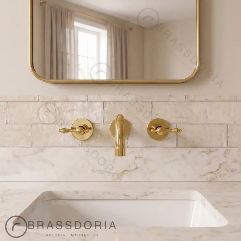 Tub Filler Faucet - Wall Mount Tub Filler - BRASSDORIA