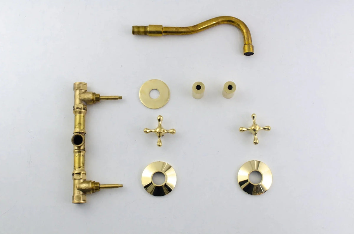 Tub Filler Faucet - Wall Mount Tub Filler - BRASSDORIA