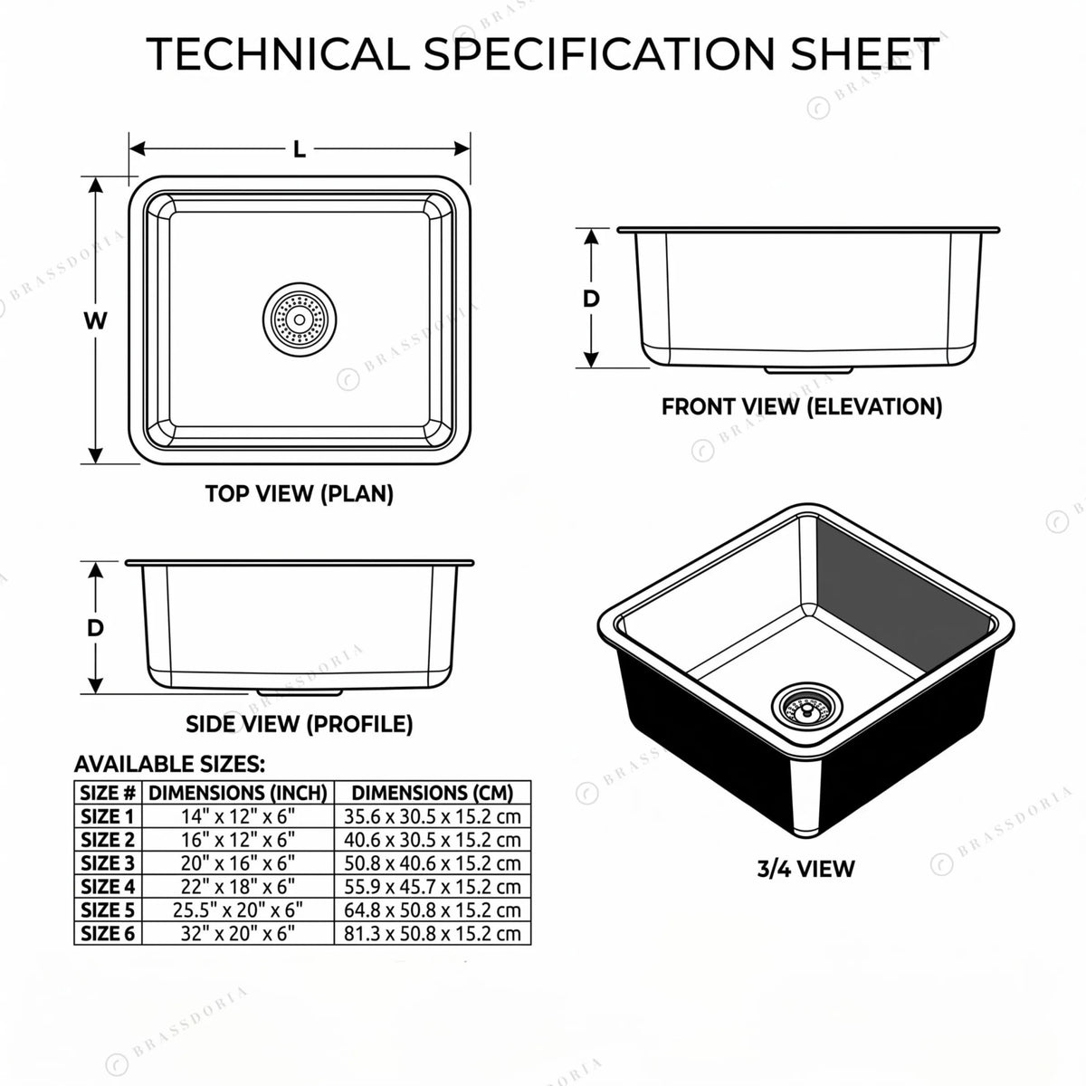 Undermount Aged Copper Kitchen Bar Sink – Various Sizes - BRASSDORIA