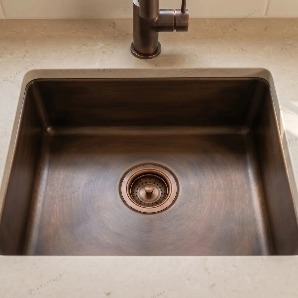 Undermount Aged Copper Kitchen Bar Sink – Various Sizes - BRASSDORIA