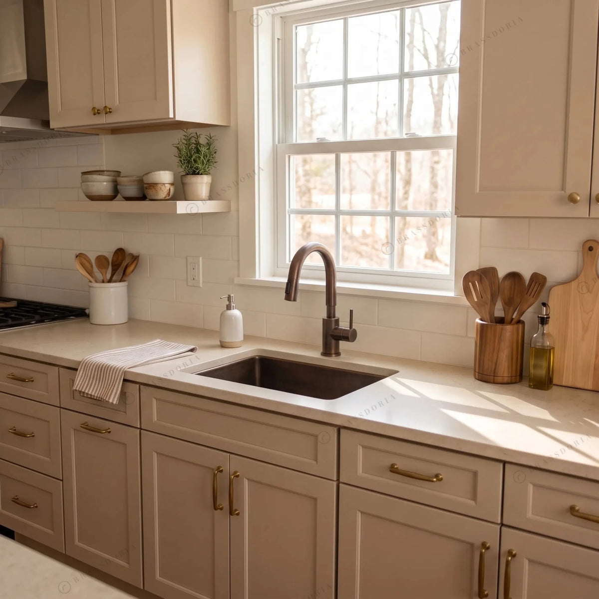 Undermount Aged Copper Kitchen Bar Sink – Various Sizes - BRASSDORIA