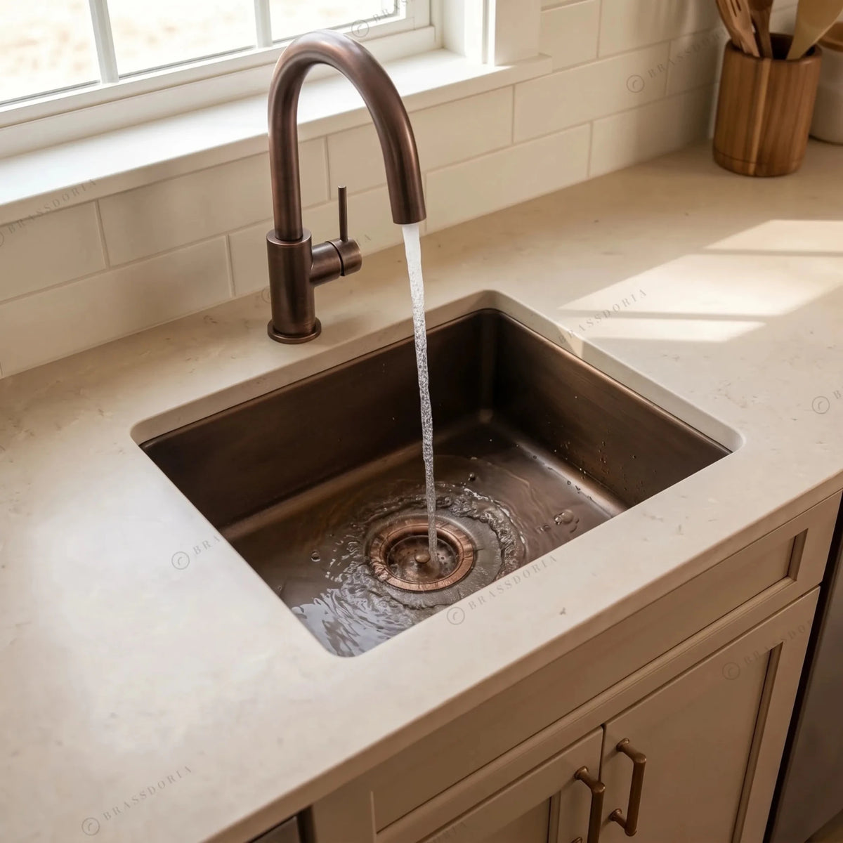 Undermount Aged Copper Kitchen Bar Sink – Various Sizes - BRASSDORIA