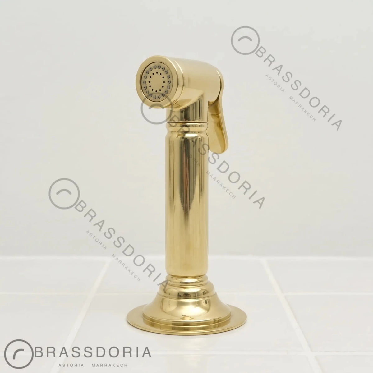 Unlacquered Brass Antique Kitchen Faucet – Lever Handles & Long Legs - BRASSDORIA