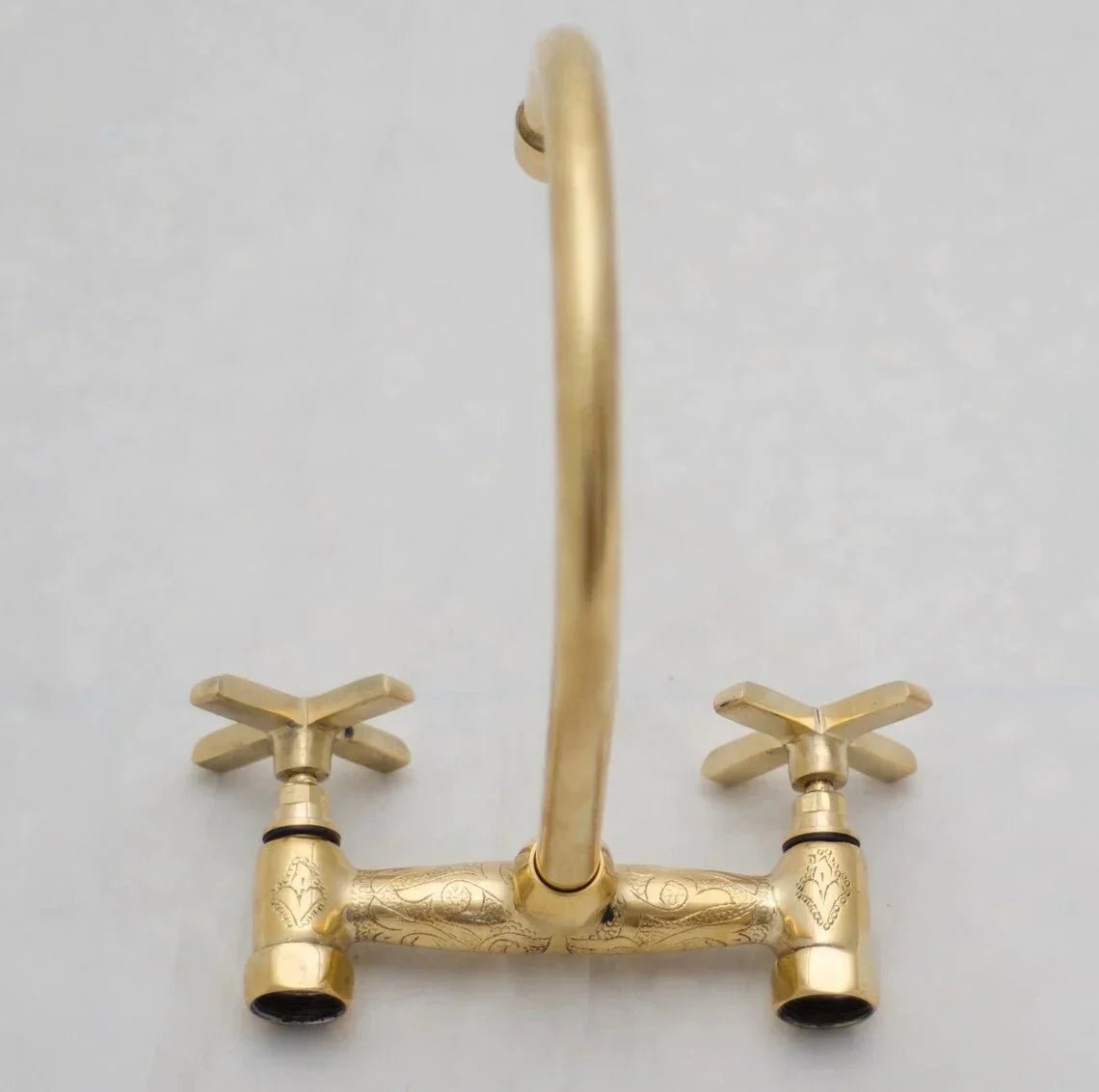 Unlacquered Brass Bathroom Faucet - Bathroom Sink Faucet - BRASSDORIA