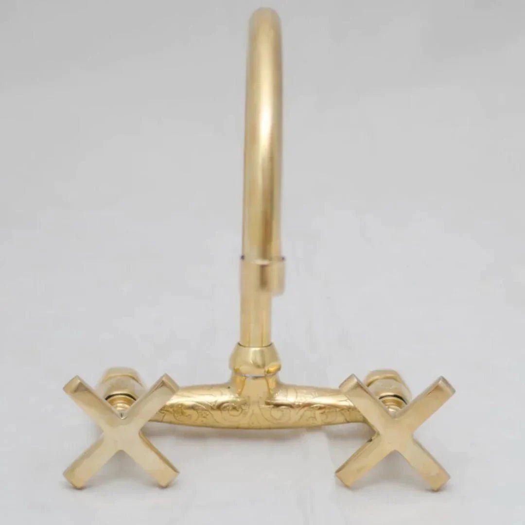 Unlacquered Brass Bathroom Faucet - Bathroom Sink Faucet - BRASSDORIA