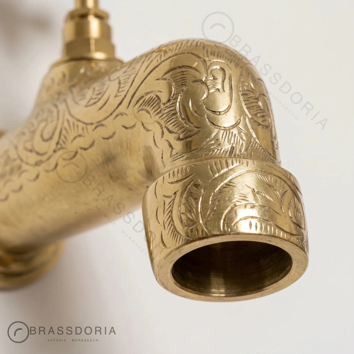 Unlacquered Brass Bathroom Vanity Tap – Wall Mount Garden Spigot - BRASSDORIA