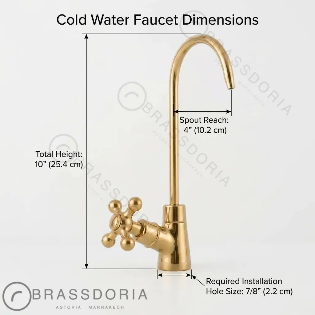 Unlacquered Brass Bridge Kitchen Faucet: 8-Inch with Side Sprayer - BRASSDORIA