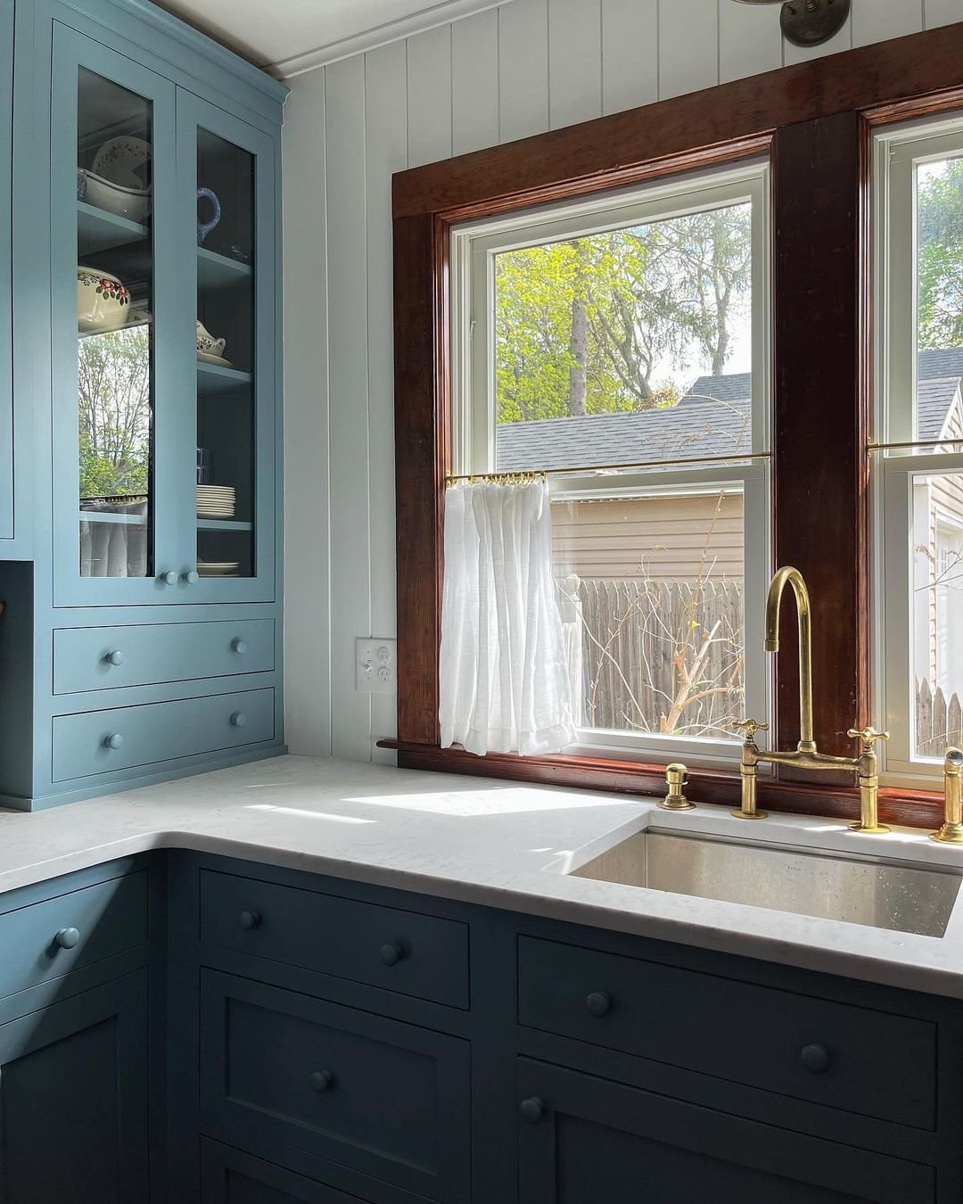 Unlacquered Brass Bridge Kitchen Faucet - Solid Brass Kitchen Tap - BRASSDORIA
