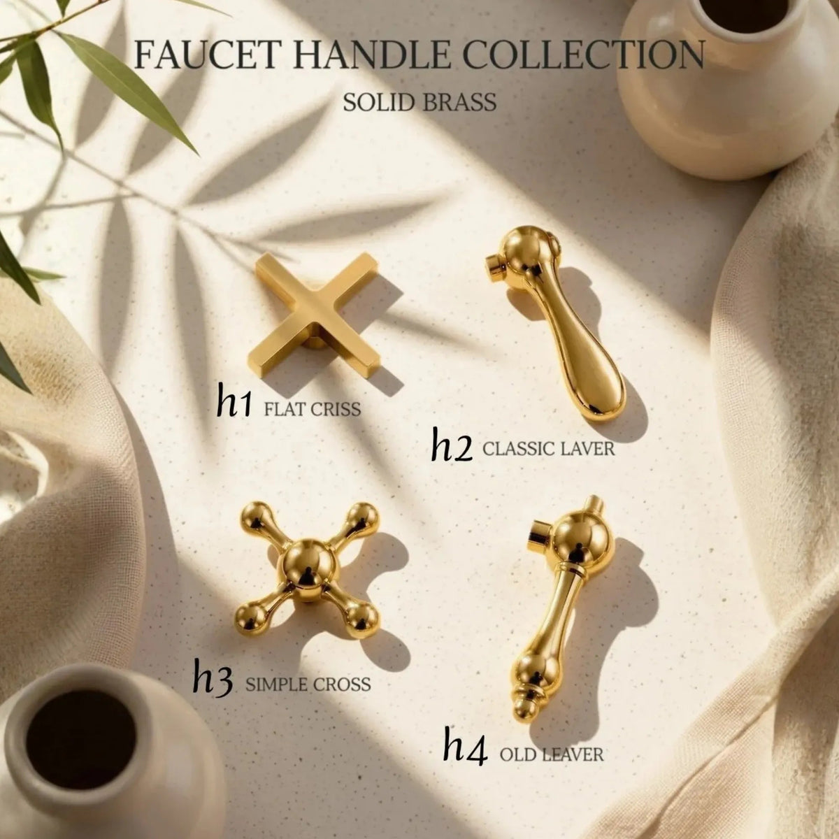 Unlacquered Brass Double Joint Pot Filler Faucet – Wall Mounted Antique Kitchen Tap with Cross Handles - BRASSDORIA