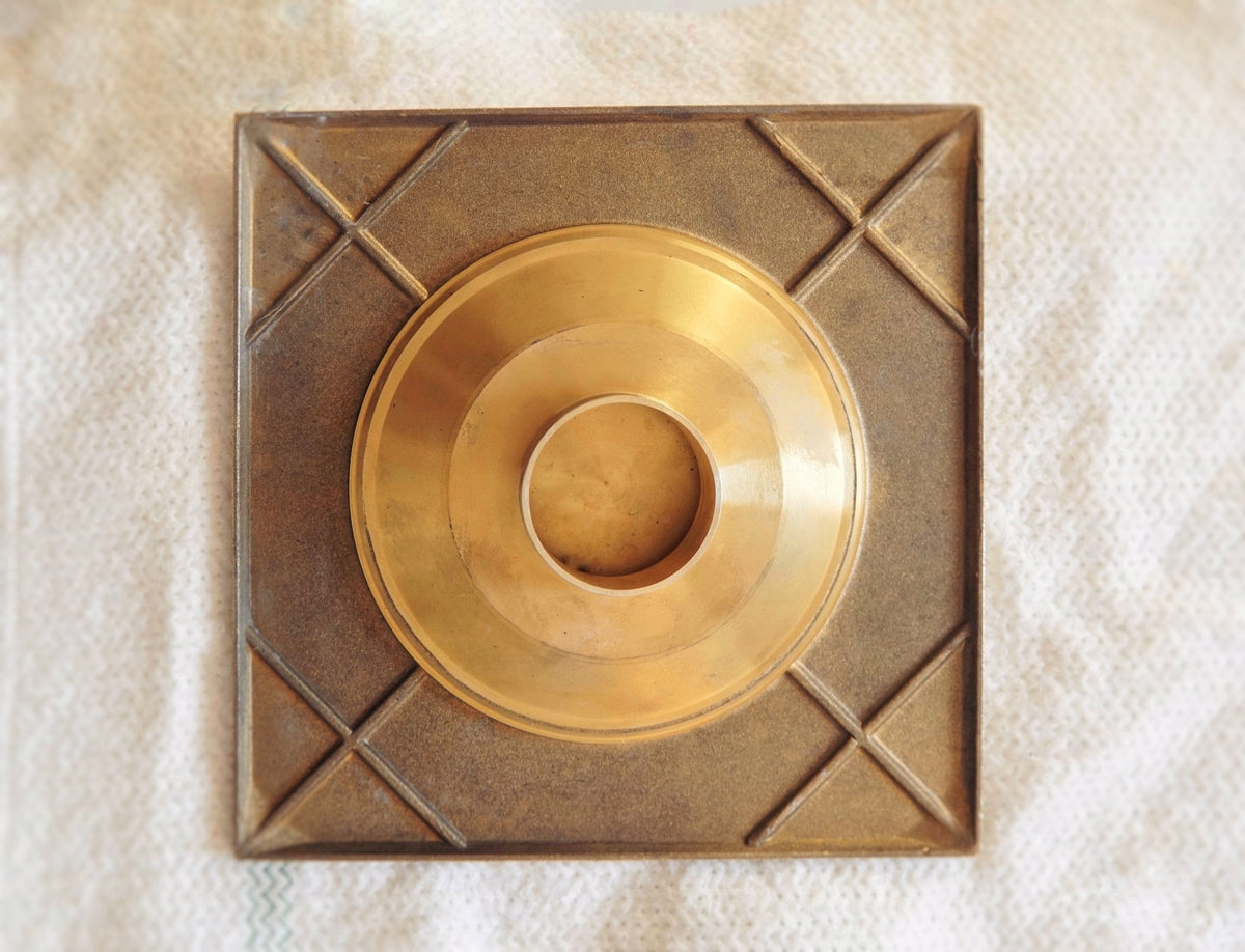 Unlacquered Brass Floor Drain, Solid Brass Square Floor Drain - BRASSDORIA