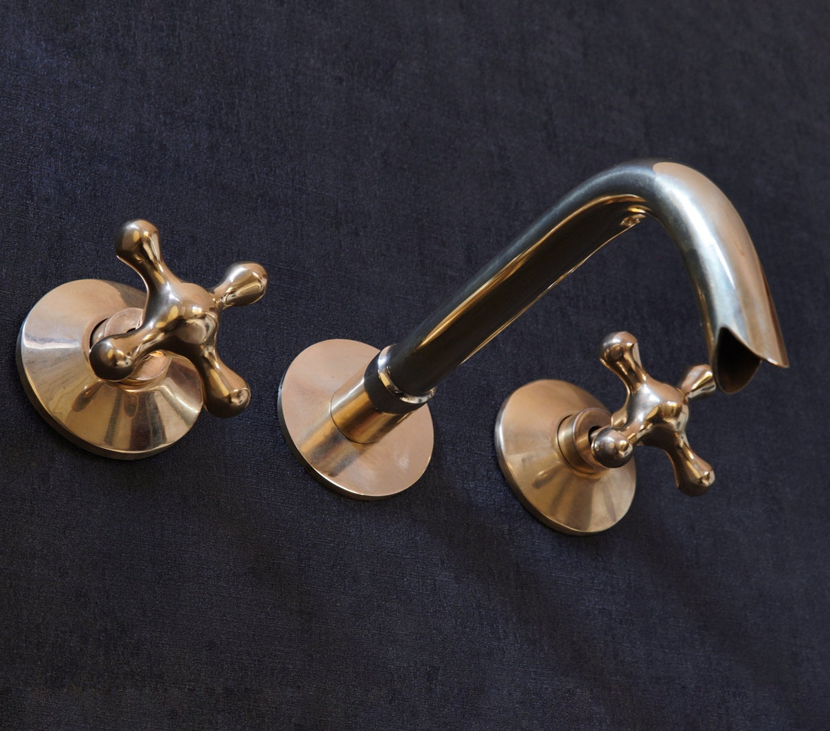 Unlacquered Brass Handcrafted Wall Mounted Faucet, Snake Style - BRASSDORIA